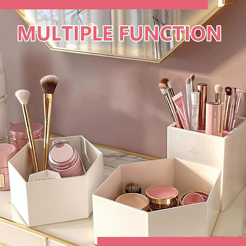 六邊形亞克力收納盒化妝品展示架定做